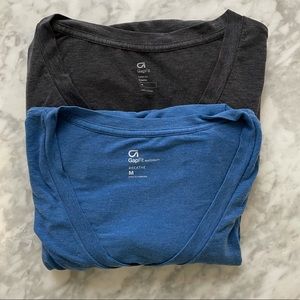 2 Gap GapFit Maternity V-neck Shirts